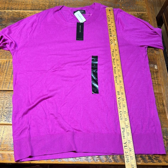 NWT Banana Republic LS Crew Neck Forever Sweater, XL, magenta - Picture 6 of 6